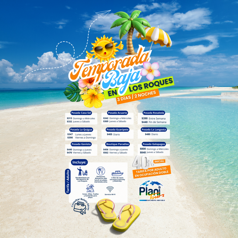 Temporada Baja en Los Roques