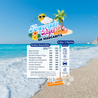 Temporada Baja en Margarita 5 Días / 4 Noches